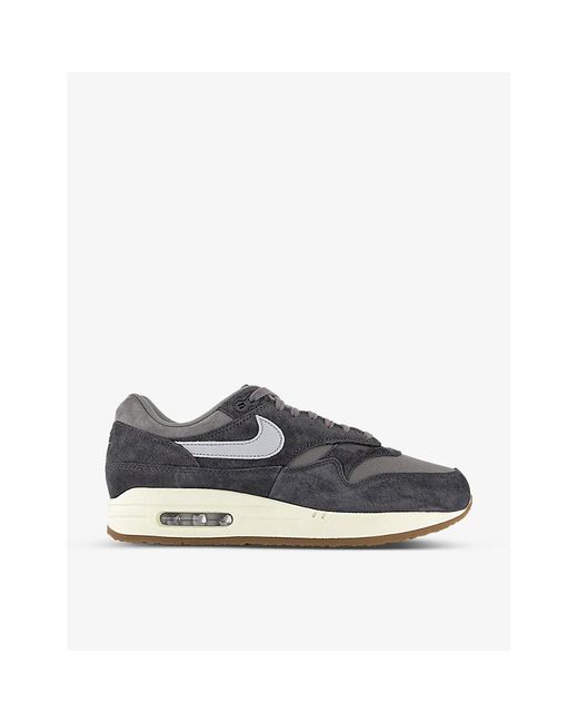 Nike Air Max 1 Panelled Suede Low-top Trainers in Blue for Men | Lyst