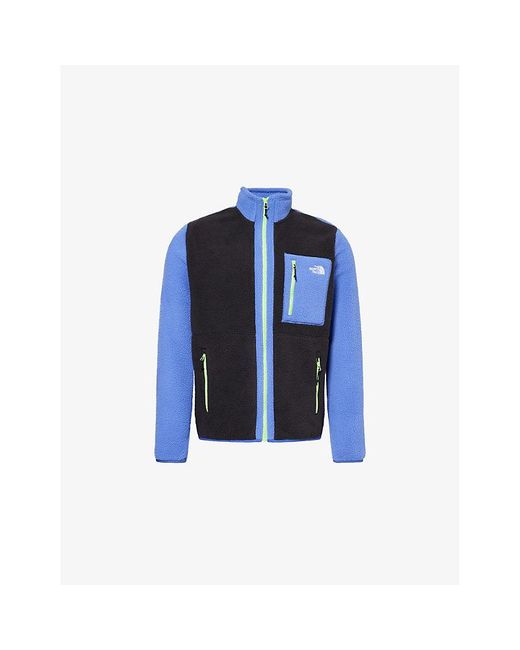 The North Face Blue Yumiori Embroidered-Logo Patch Fleece Jacket for men