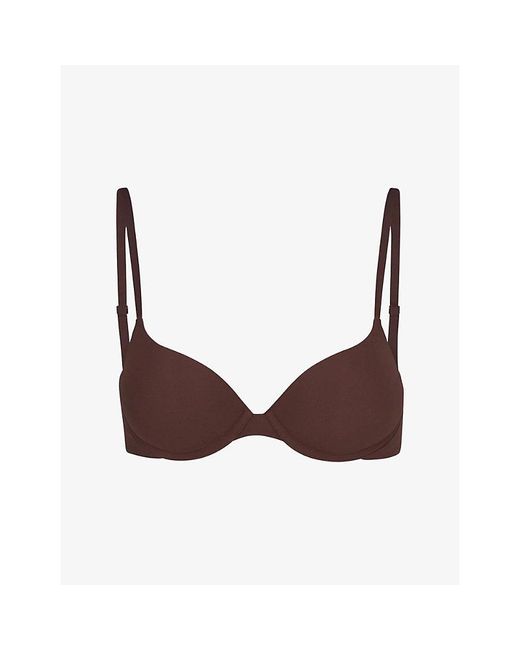 Skims Brown Fits Everybody Push-Up Demi Bra