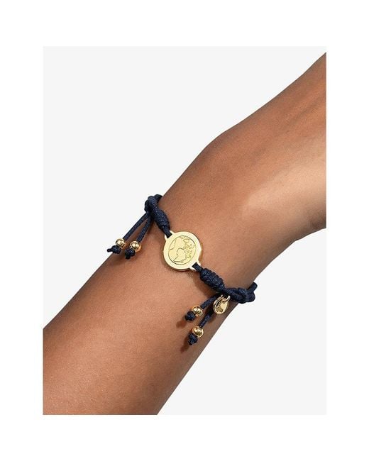 La Maison Du Couturier Multicolor Earth 14Ct-Plated Brass And Cotton Bracelet