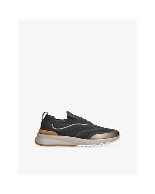 Brunello Cucinelli Black Sportiv Knitted Trainers for men
