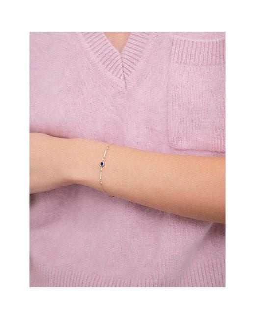 Astley Clarke White Icon 14Ct- Lab-Grown Diamond And Sapphire Bracelet