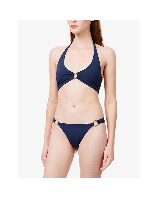 Away That Day Blue Sorrento Bikini Top