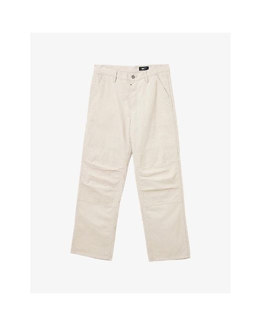 AllSaints Natural Mullen Wide-Leg Cotton-Corduroy Jeans for men