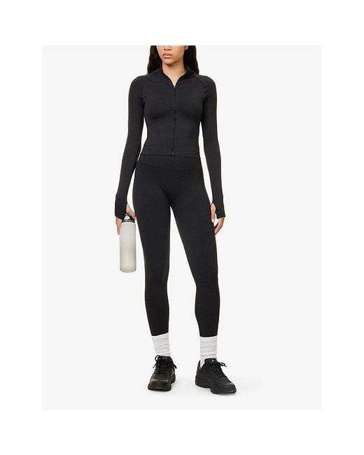 WE Are Tala Black Sculpt Seamless Panelled Woven Jacket