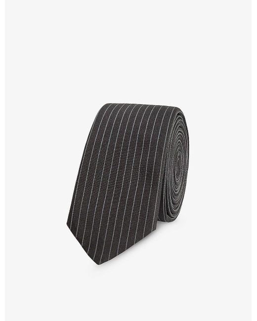 Givenchy Black Striped Silk Tie for men