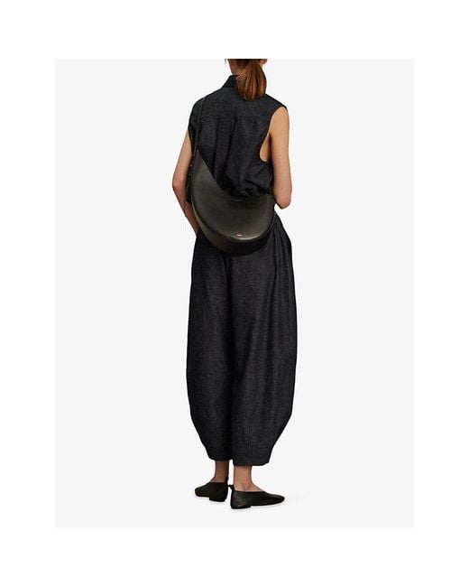 Soeur Black Winona Logo-Embossed Leather Shoulder Bag
