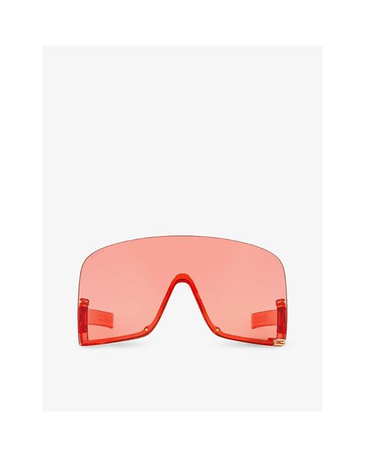Gucci Pink Gc002161 gg1631s Irregular-frame Injected Sunglasses
