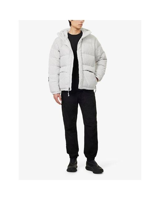 The North Face White Re-Grind Himalayan Parka Shell-Down Jacket for men