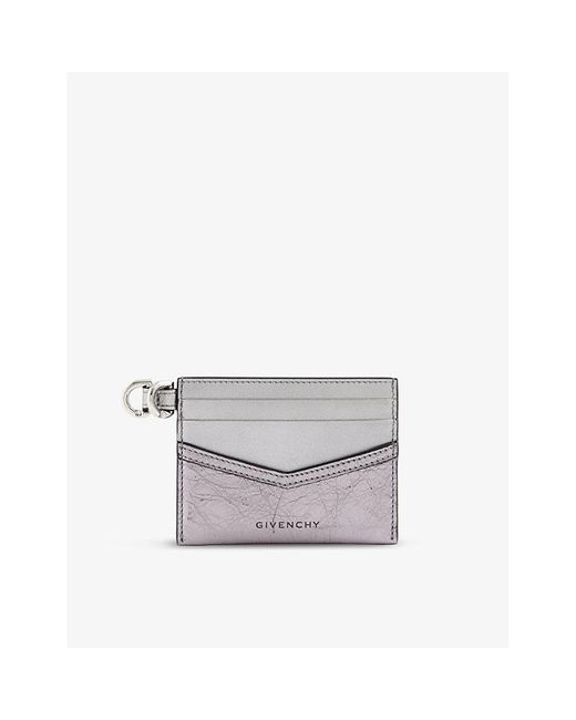 Givenchy White Voyou Leather Card Holder