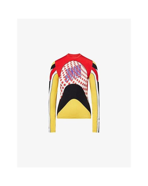 Jean Paul Gaultier Red The Junior Body Map Woven Tank Top