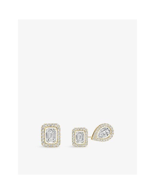 Messika White My Twin 18Ct And 0.81Ct Diamond Stud Earrings