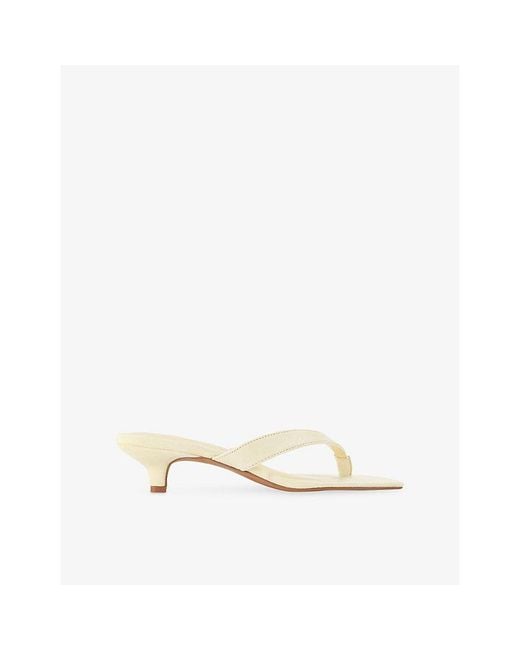 Steve Madden Natural Tracie Leather Heeled Sandals