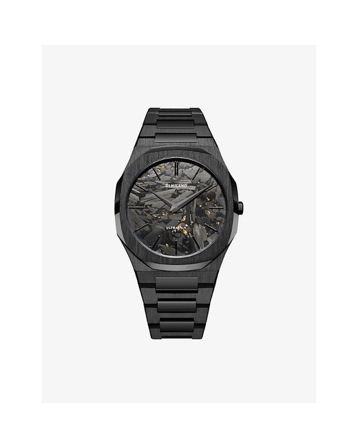 D1 Milano Black Dlc Ultra Thin Bracelet 40Mm Stainless Steel Watch