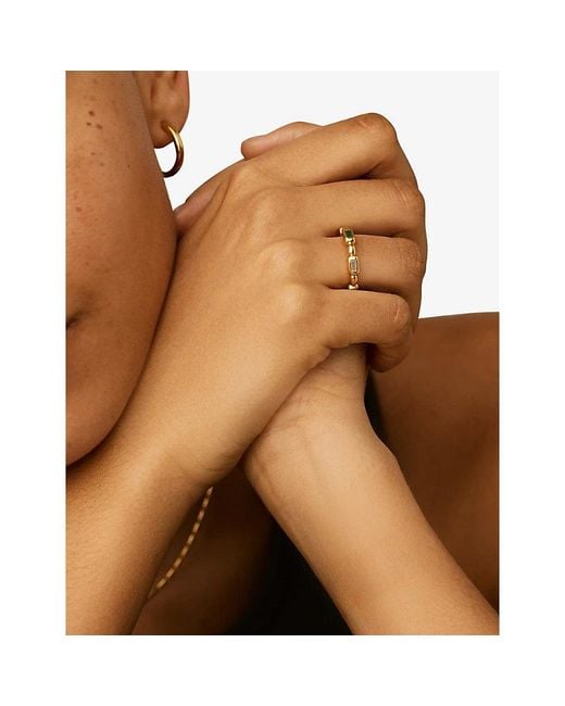 Missoma Metallic Molten 18Ct Plated Brass Stacking Ring