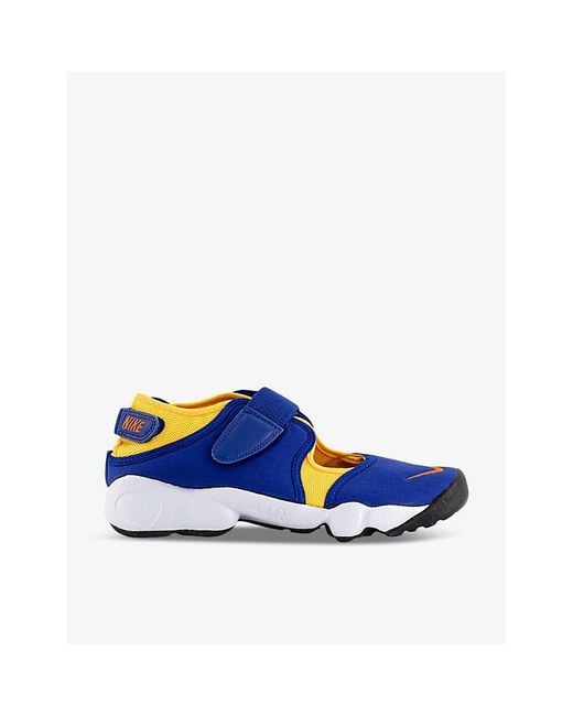 Nike Blue Air Rift Logo-Embroidered Low-Top Mesh Trainers for men
