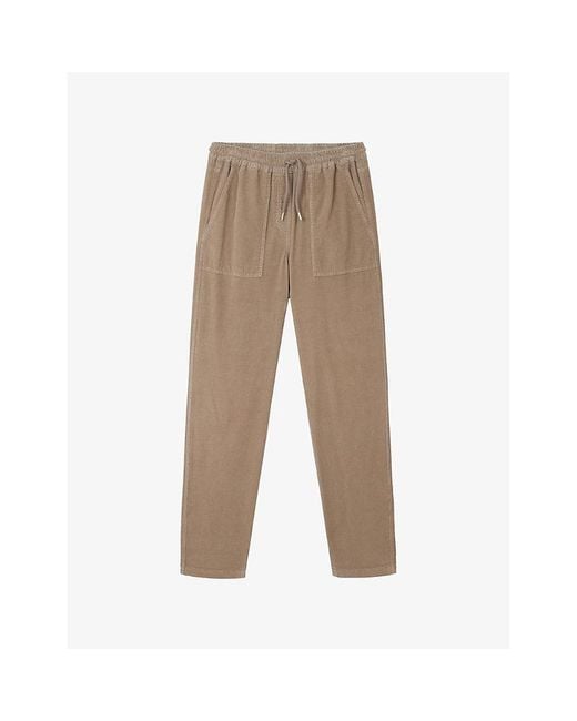 The White Company Natural Cord Tapered-Leg Cotton Trousers