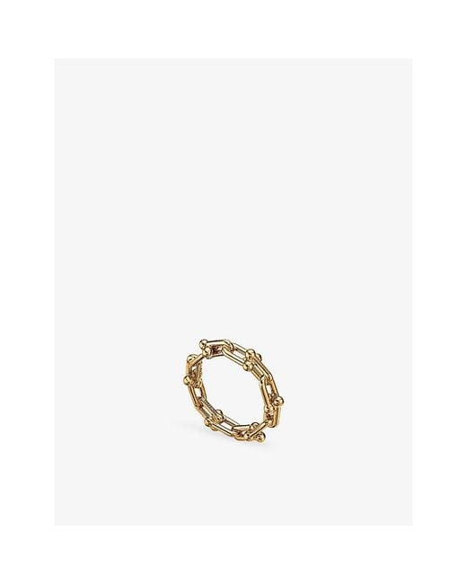 Tiffany & Co Metallic Tiffany Hardwear Micro Link 18Ct- Ring