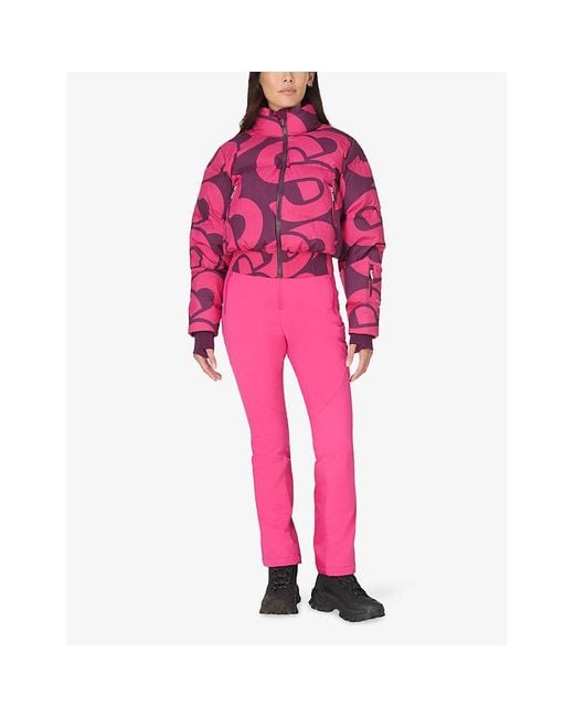 Sweaty Betty Pink Cropped Waterproof Ski Jacket