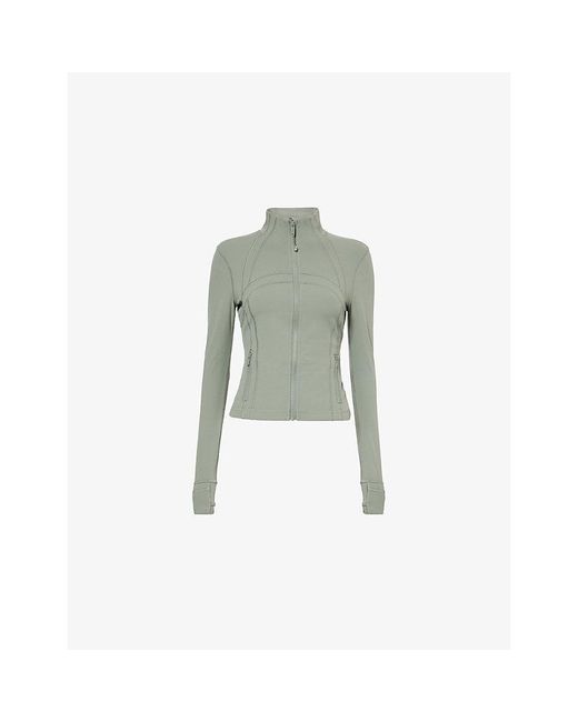 lululemon athletica Green Define Nulu High-Neck Stretch-Woven Jacket