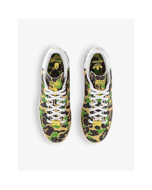 Adidas Green X Bape Stan Smith Leather Low-top Trainers for men