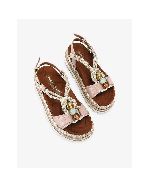 Kurt Geiger Multicolor Orson Rope Leather Sandals