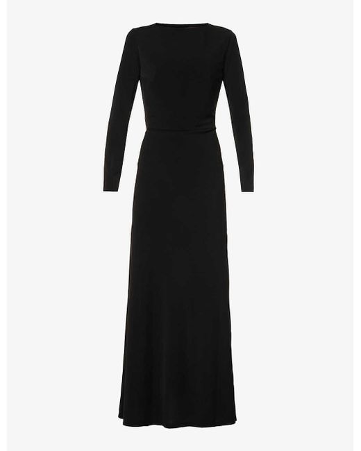Musier Paris Sonfi Open-back Stretch-woven Midi Dress in Black | Lyst