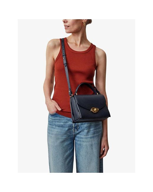 Mulberry Blue Lana Leather Top-handle Bag
