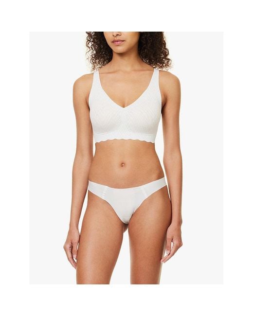 Sloggi White Zero Feel Stretch-Woven Bralette