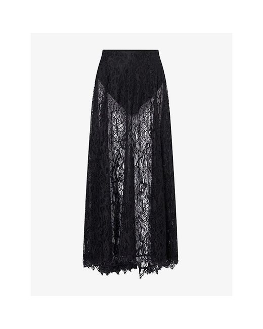 Camilla & Marc Black Elaris Lace Maxi Skirt