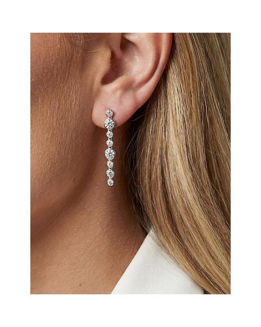 Sif Jakobs White Sardinien Lungo Piccolo Rhodium-Plated Sterling And Cubic Zirconia Drop Earrings