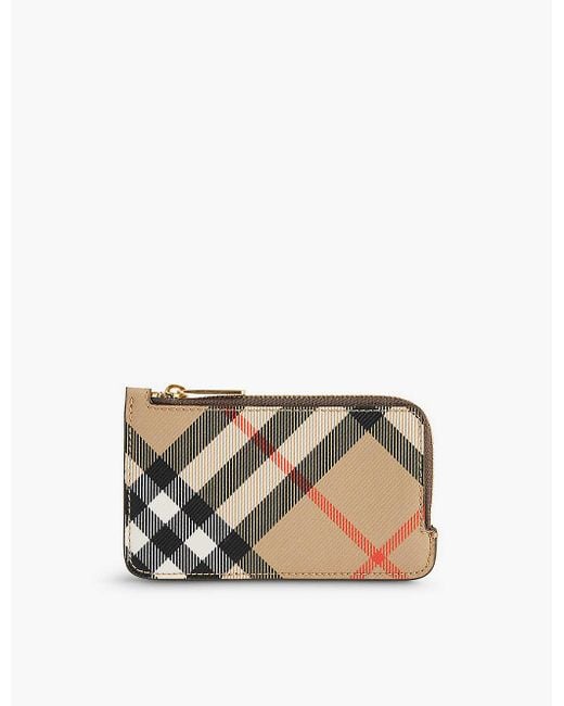 Burberry leather card holder discount
