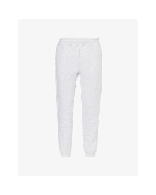 Arne White Relaxed Elasticated-Waist Cotton-Blend Jogging Bottoms for men