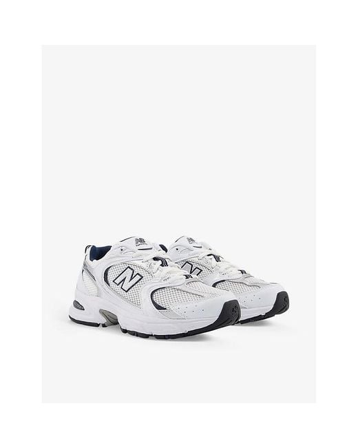 New Balance White Mr530 Logo-Embossed Leather And Mesh Low-Top Trainers