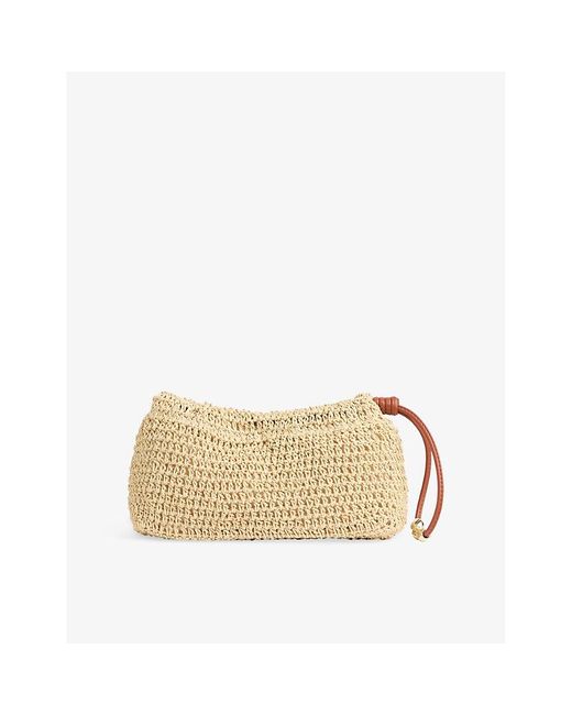 L.K.Bennett Natural Isita Braided Paper Clutch