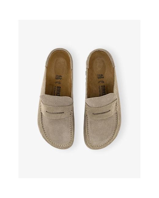 Birkenstock Gray Naples Wrapped Suede Clogs for men