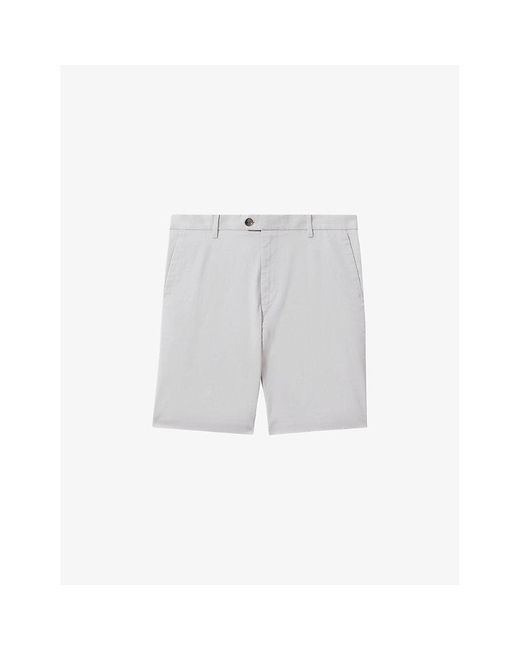 Reiss Gray Wicket Stretch-cotton Chino Shorts for men