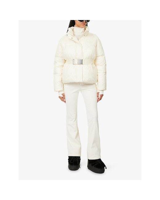 BO+TEE White Belted Waterproof Padded Ski Jacket