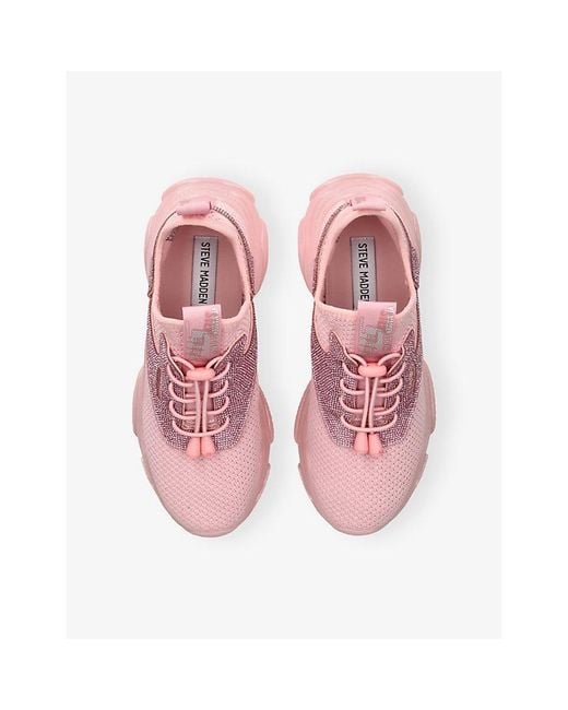 Steve Madden Pink Match-Re Woven Trainers