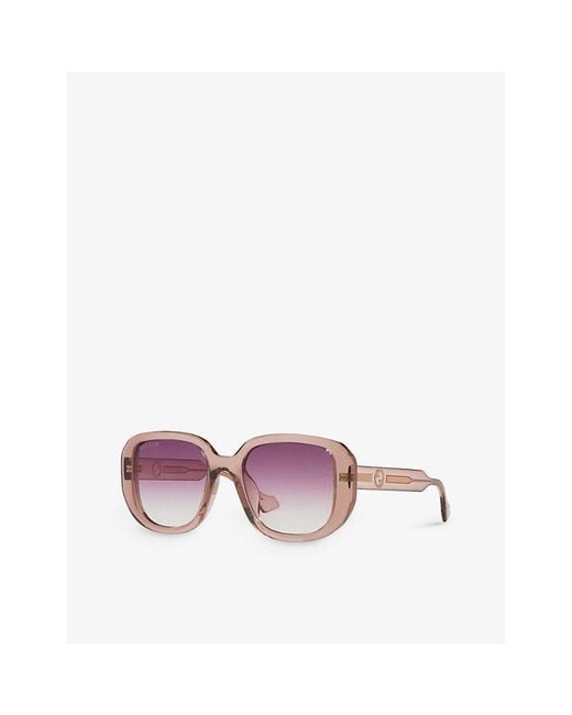 Gucci Purple gg1557sk Rectangle-frame Acetate Sunglasses