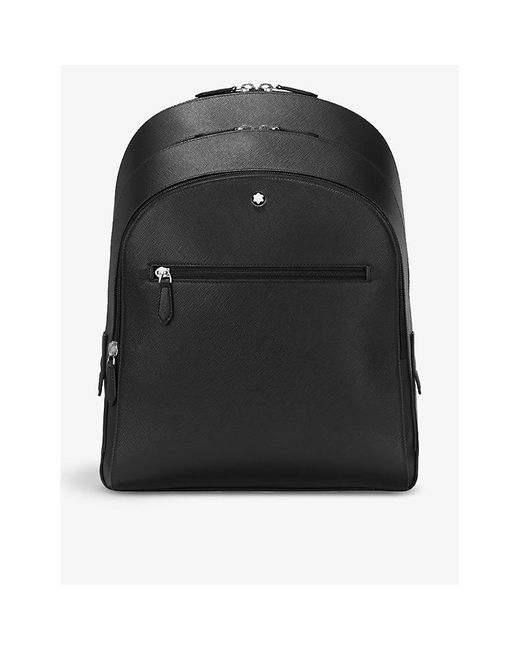 Montblanc Black Sartorial Medium Grained-Leather Backpack for men