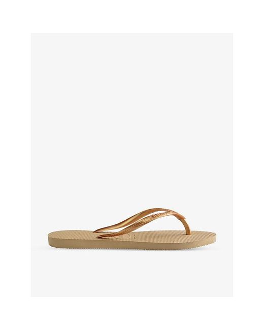Havaianas Multicolor Slim Logo-Embossed Rubber Flip Flops
