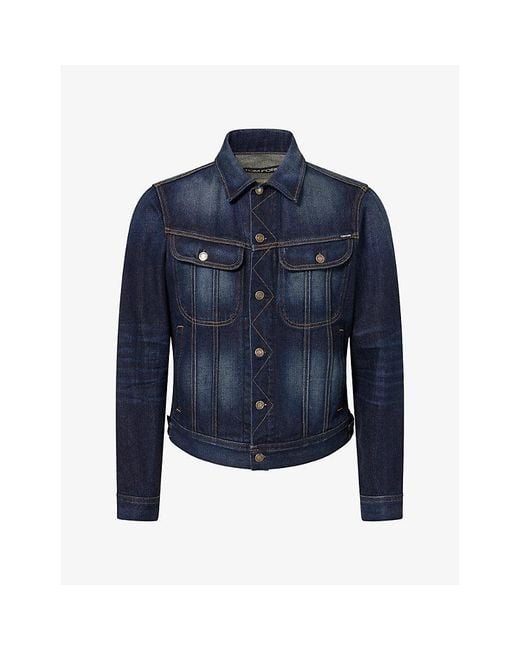 Tom Ford Blue Selvedge Denim Jacket for men
