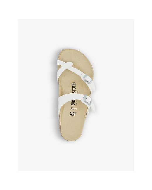 Birkenstock White Mayari Faux-leather Sandals