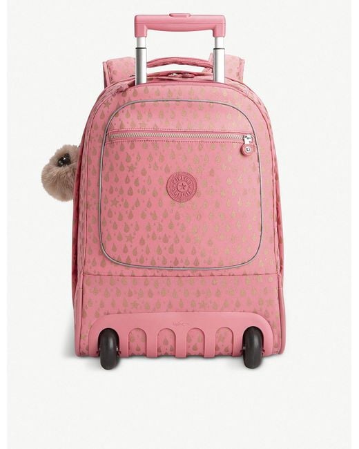 Kipling Pink Clas Soobin Wheeled Backpack