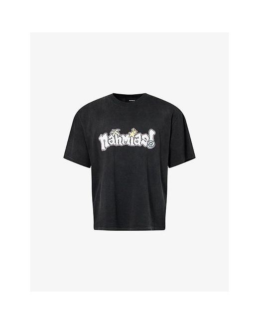 NAHMIAS Black Boardwalk Logo-Print Boxy Cotton-Jersey T-Shirt for men
