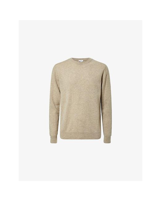 Sunspel Natural Classic Crew Neck Cashmere Knitted Jumper for men