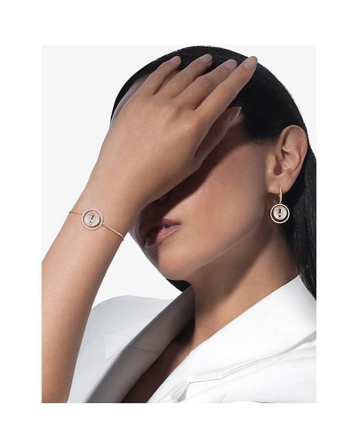 Messika White Lucky Move 18Ct- Mother-Of-Pearl And 0.18Ct Diamond Bracelet
