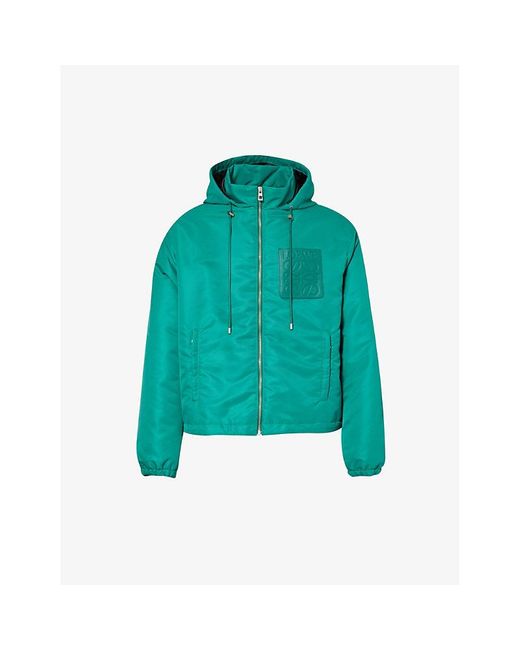 Loewe Green Anagram Logo-patch Boxy-fit Shell Jacket for men