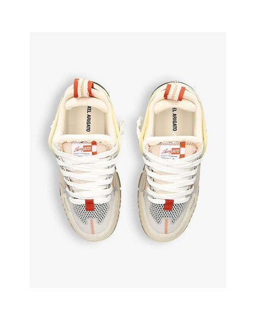 Axel Arigato White Area Patchwork Leather And Recycled Polyester Mid-top Trainers for men